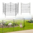 thumbnail image 1 of 5-Panel Metal Garden Fence with Gate: 36"x39" Rustproof Steel Animal Barrier for Yard, Patio, Outdoor Border - No-Dig Installation, 1 of 9