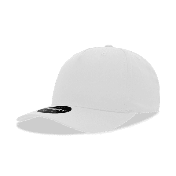 Decky 6024 5 Panel Mid Profile Structured Cotton Blend Cap-White