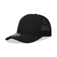 thumbnail image 1 of Decky 6030 5 Panel Mid Profile Structured Cotton Blend Trucker-Black, 1 of 1