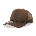thumbnail image 1 of Decky 6025 5 Panel Mid Profile Structured Foam Trucker Hat-Brown, 1 of 1