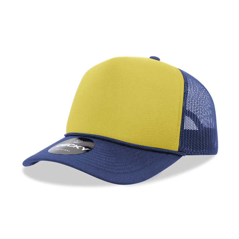 Decky 6025 Panel Mid Profile Structured Foam Trucker Hat-Navy