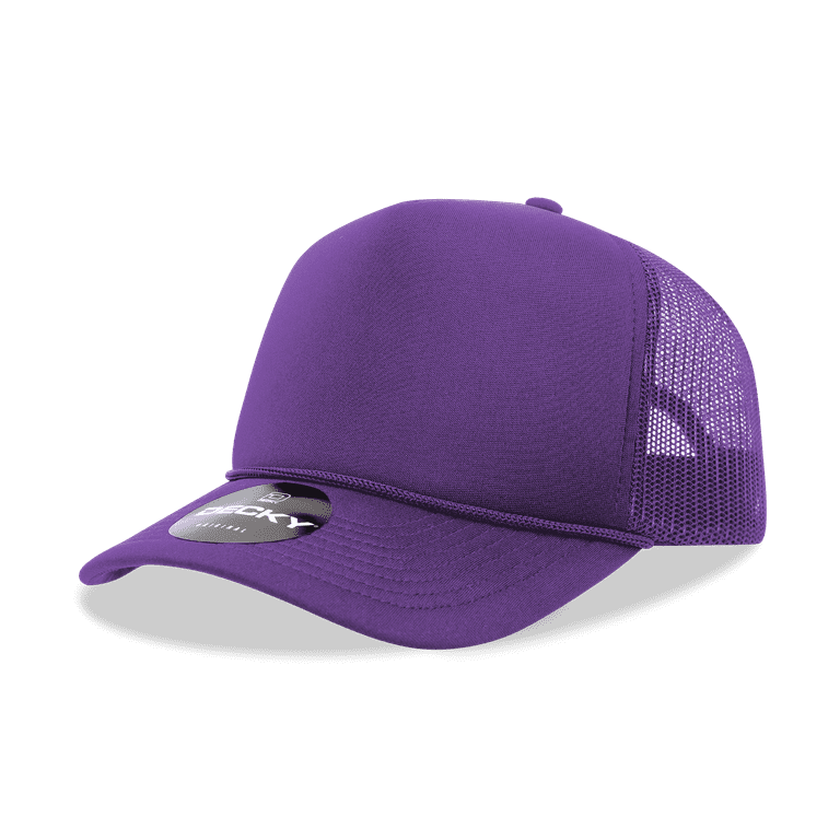 Decky 6025 Panel Mid Profile Structured Foam Trucker Hat-Purple