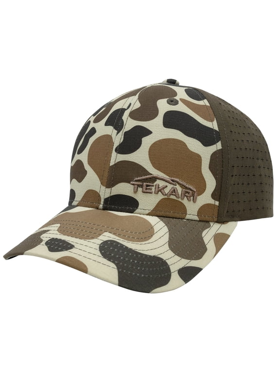 5 Panel Camo Ripstop Laser Cut Snap Back Curved Bill, OSFM