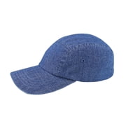 5 Panel Washed Denim Cap - Denim Blue