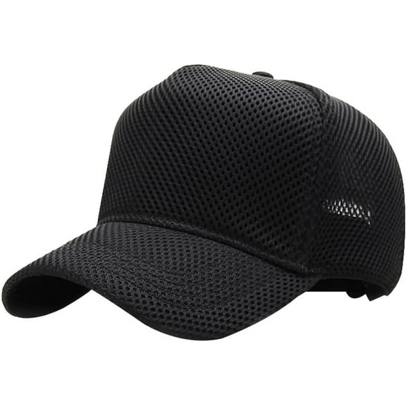 5 Panels High Crown Trucker Hats Mens Outdoor Breathable Full Mesh Snapback Baseball Caps Wide Brim Sun Hats Plus Size Q1037