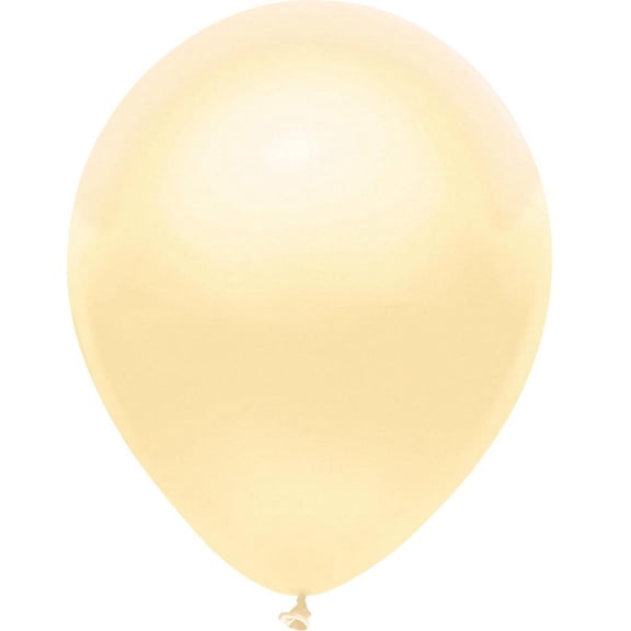 5" Partymate Latex Balloons Silk Ivory 50ct Made In USA