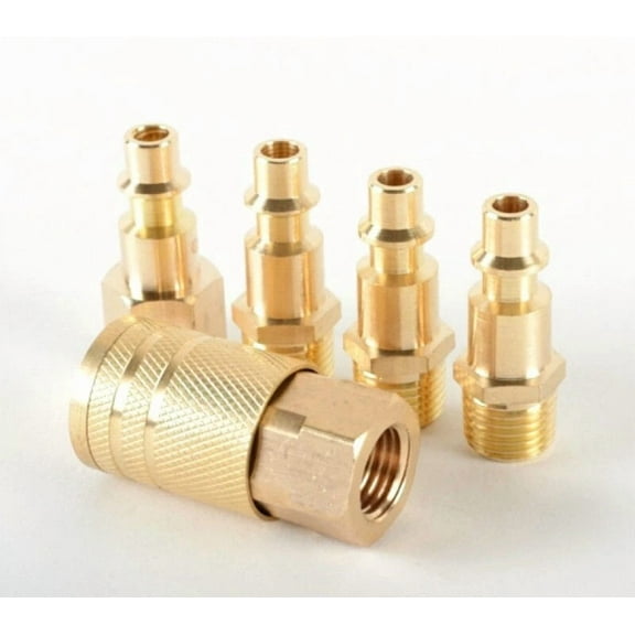 5 Pc Brass Air Quick Coupler Tools - Air Compressor Tool Equipment 1/4" Npt