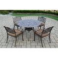 thumbnail image 1 of 5-Pc Cast Aluminum Round Outdoor Dining Set, 1 of 2