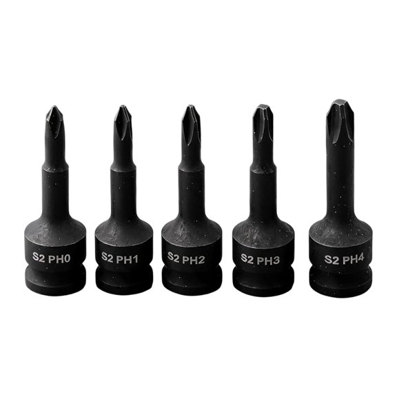 5 Pc Driver Head Set, 3/8 in Drive Steel for Service Daily Use