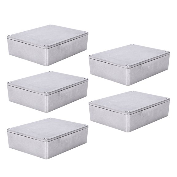 5 Pc Guitar Effects Pedal Aluminum Stomp Box Enclosure for DIY Guitar Pedal Kit 1590BB,5 x Guitar Effects Aluminium Box 20 x Steel Screws,Silver