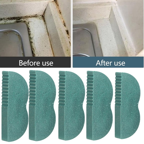 5 Pc Heavy Duty Stainless Steel Cleaner,Rubber Layer Remover for Copper Brass Metal Kitchen Sink Tap Cookware Pots,Stubborn Dirt Limescale Rust Remover Cleaning Pad for Cookware Sink Faucet