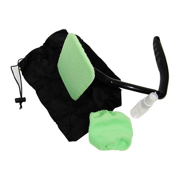 5 Pc Microfiber Car Windshield Cleaning Set Brush Cloth Wand Spray Bottle Vehicle Interior Glass Window Kit