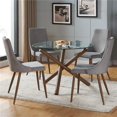 thumbnail image 1 of 5 Pc Round Contemporary Dining Set Grey, 1 of 5