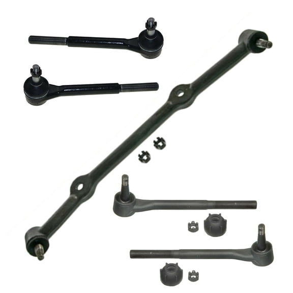 5 Pc Steering Kit Center Link Inner and Outer Tie Rod Ends