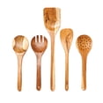 thumbnail image 1 of 5-Pc Teak Wood Cooking Utensils Set, 1 of 5