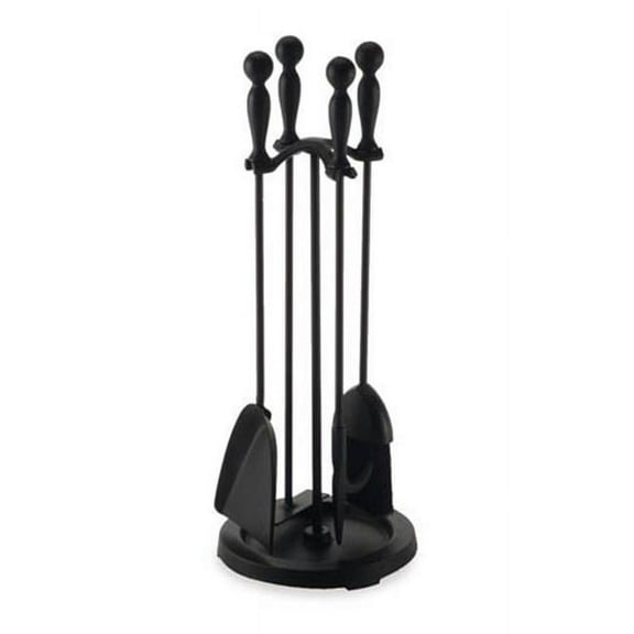 Pilgrim 18021 5 Piece Ball with Round Base - Matte Black with Iron Handle