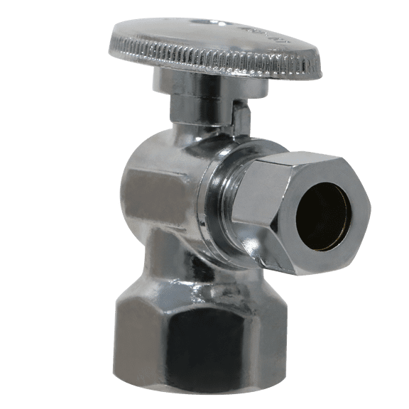 5 Pc XFITTING 1/2 Inch Female NPT x 3/8 Inch OD Compression Angle Ball Valve, 30-1-5=5XX