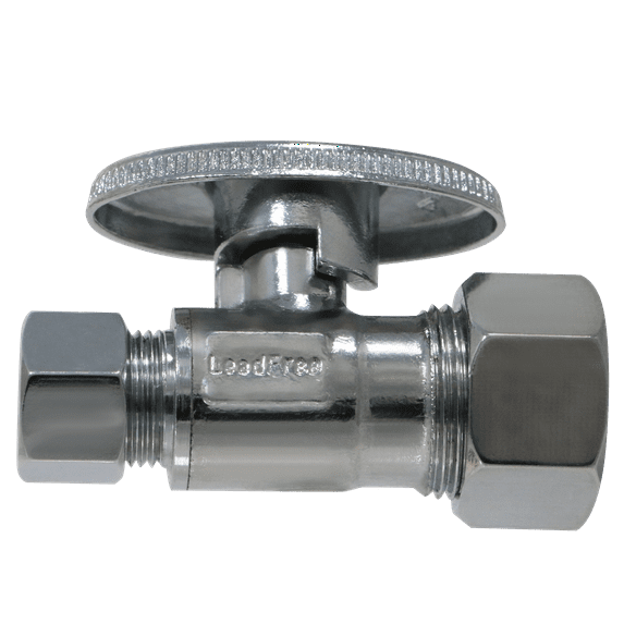 5 Pc XFITTING 5/8 Inch OD Compression x 3/8 inch OD Compression Straight Ball Valve, 25-3-4=5XX
