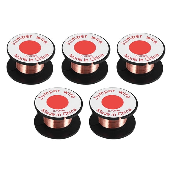 5 Pcs 0.1Mm Diameter Copper Soldering Solder Enamelled Reel Wire