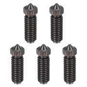 5 Pcs 0.4mm 3D Printer Extruder Nozzles 1.75mm Filament Hardened Steel Print Head High Speed Temperature Packed Wear Resistance Nozzle 20x6mm