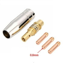 5 Pcs 0.6/0.8/0.9/1.0/1.2Mm Mig Contact Tips Welder Nozzle Kits Conductive Tip Nozzles Contact Tips Mig Welding Torch Welding