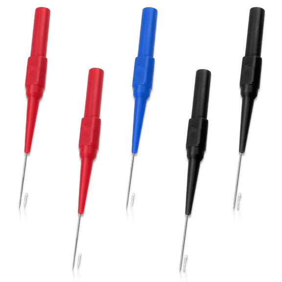 5 Pcs 0.7mm Test Probes,Multimeter Probe Pins, Automotive Back Probe Pins Insulated Test Probes, Small Pins for Car Repairing, Multimeter Testing