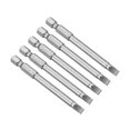 thumbnail image 1 of 5 Pcs 1/4" Hex Shank 75mm Length Magnetic SL5 Slot Head Screwdriver Bit S2 Alloy Steel, 1 of 4