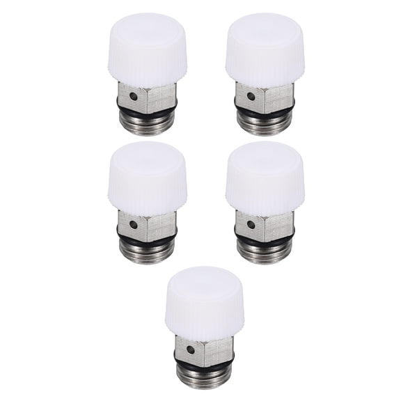 5 Pcs 1/4BSP Male Thread Nickel Plated Brass Manual Radiator Air Vent Plug Valve