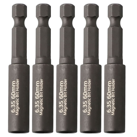 5 Pcs 1/4In Head Extension Rod Screwdriver Magnetic Transfer Extension Rod 60mm