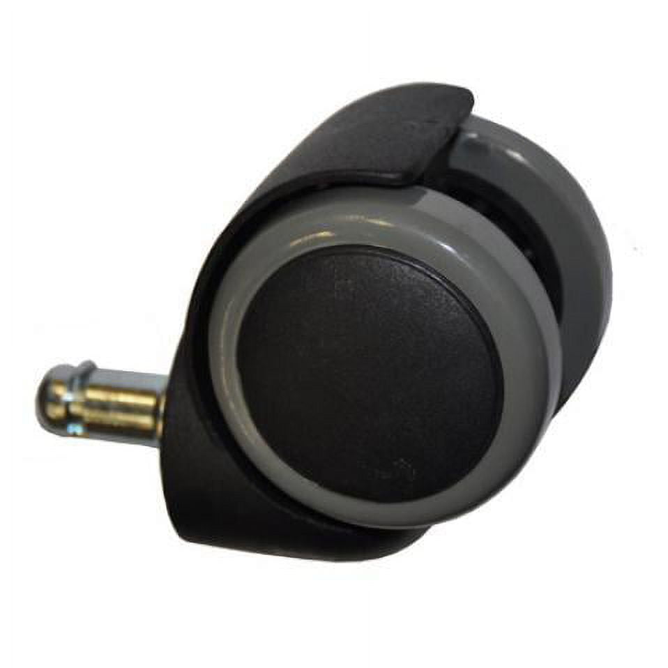 5 Pcs 1.94 Inch Floor Protecting Swivel Rubber Chair Caster Wheels Black for Hardwood Floor
