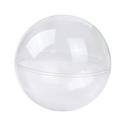 5 Pcs 1.97 Inch Clear Plastic Fillable Ornaments Balls, Sphere Dome Balls Big hristmas Ornament Balls for Favor Crafts, Clear DIY Refillable Acrylic Balls Kit