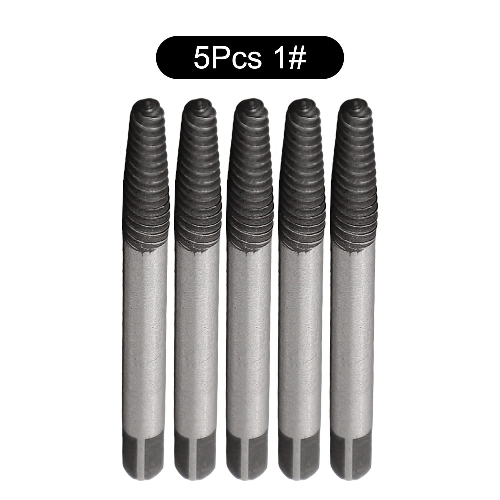 5 Pcs 1 Screw Extractor Set Easy Out Drill Bits Guide Damaged Broken Bolt Remover Walmart