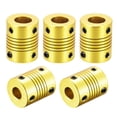 thumbnail image 1 of 5 Pcs 10mm to 8mm Aluminum Alloy Shaft Coupling Flexible Coupler L25xD20,Golden Tone, 1 of 4
