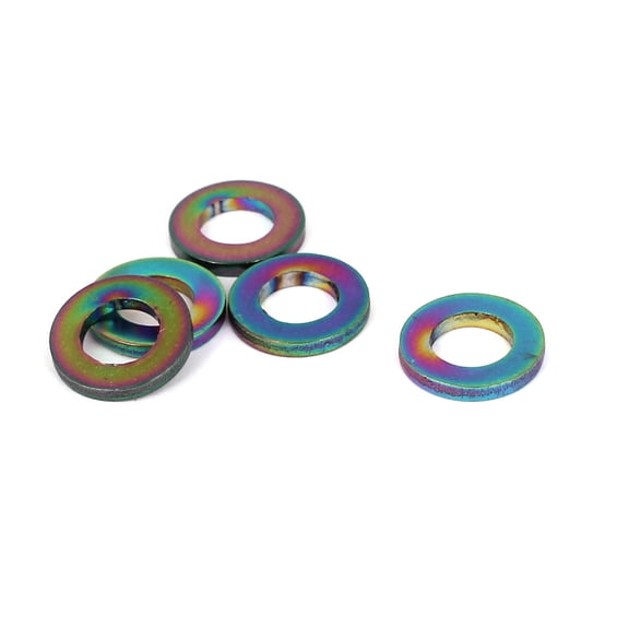 5 Pcs 12mm Outside Dia M6 Titanium Flat Washer DIN125 for Fastener Bolt Screw