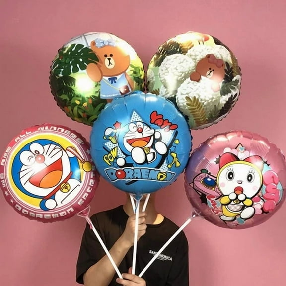 5 Pcs 13 Inch Cartoon Foil Balloon Foiled Belon Kids Birthday Party Decoration