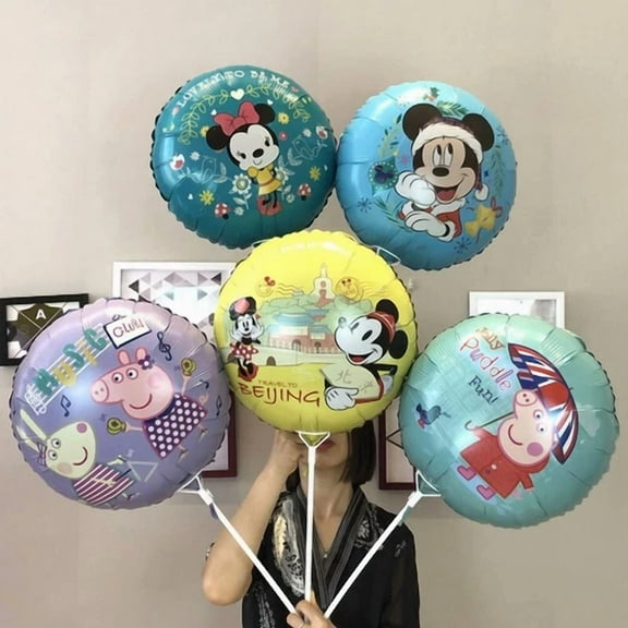 5 Pcs 13 Inch Cartoon Foil Balloon Foiled Belon Kids Birthday Party Decoration