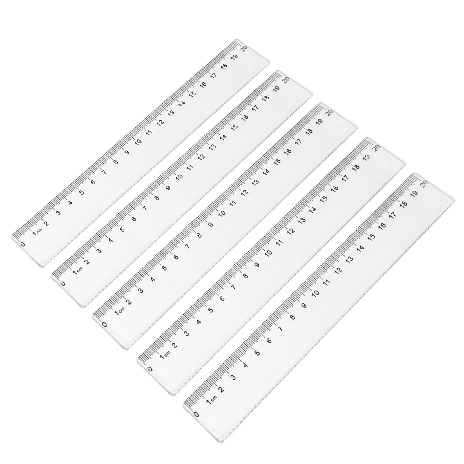 20cm On Ruler 5 Pcs 15cm 20cm Clear Ruler Measuring Ruler Plastic Ruler Straight ...