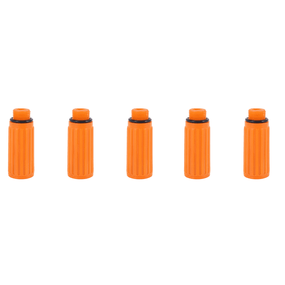 5 Pcs 16mm Male Thread Dia Plastic Oil Plug for Air Compressor Orange