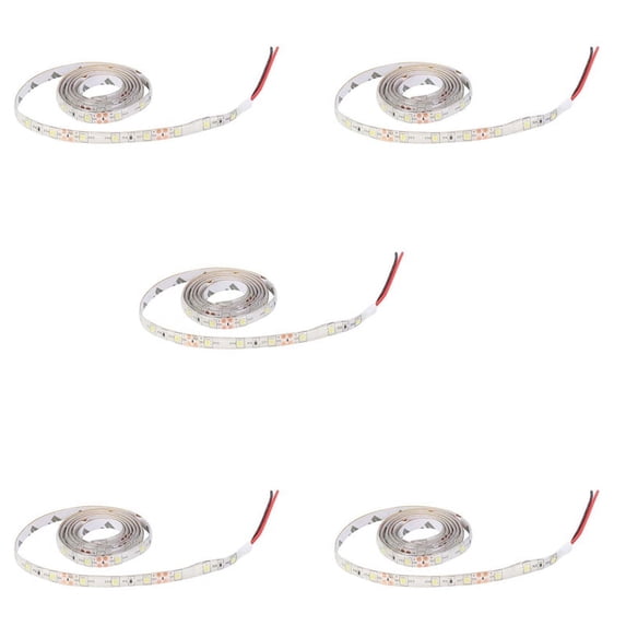 5 Pcs 1M 60-3528 SMD Waterproof LED Light Strip DC12V (White)