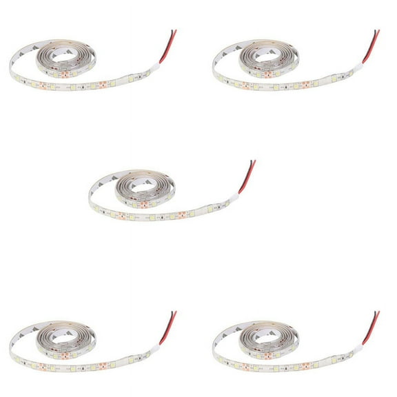 5 Pcs 1M 60-3528 SMD Waterproof LED Light Strip DC12V (White)