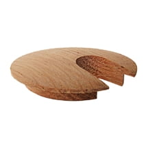 5 Pcs 2-1/4" Oak Slotted Desk Grommets Fits 1-3/4" holeGive your furniture an expensive look by staining our hardwood grommets to match.