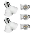 5 Pcs 2 in 1 E26 Socket Splitter Adapter, E26/E27 Bulb Base YShape