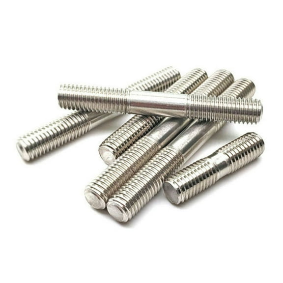 5 Pcs 201 Stainless Steel Double-Ended Threaded Rods Diameter: M6, Length: 190mm.