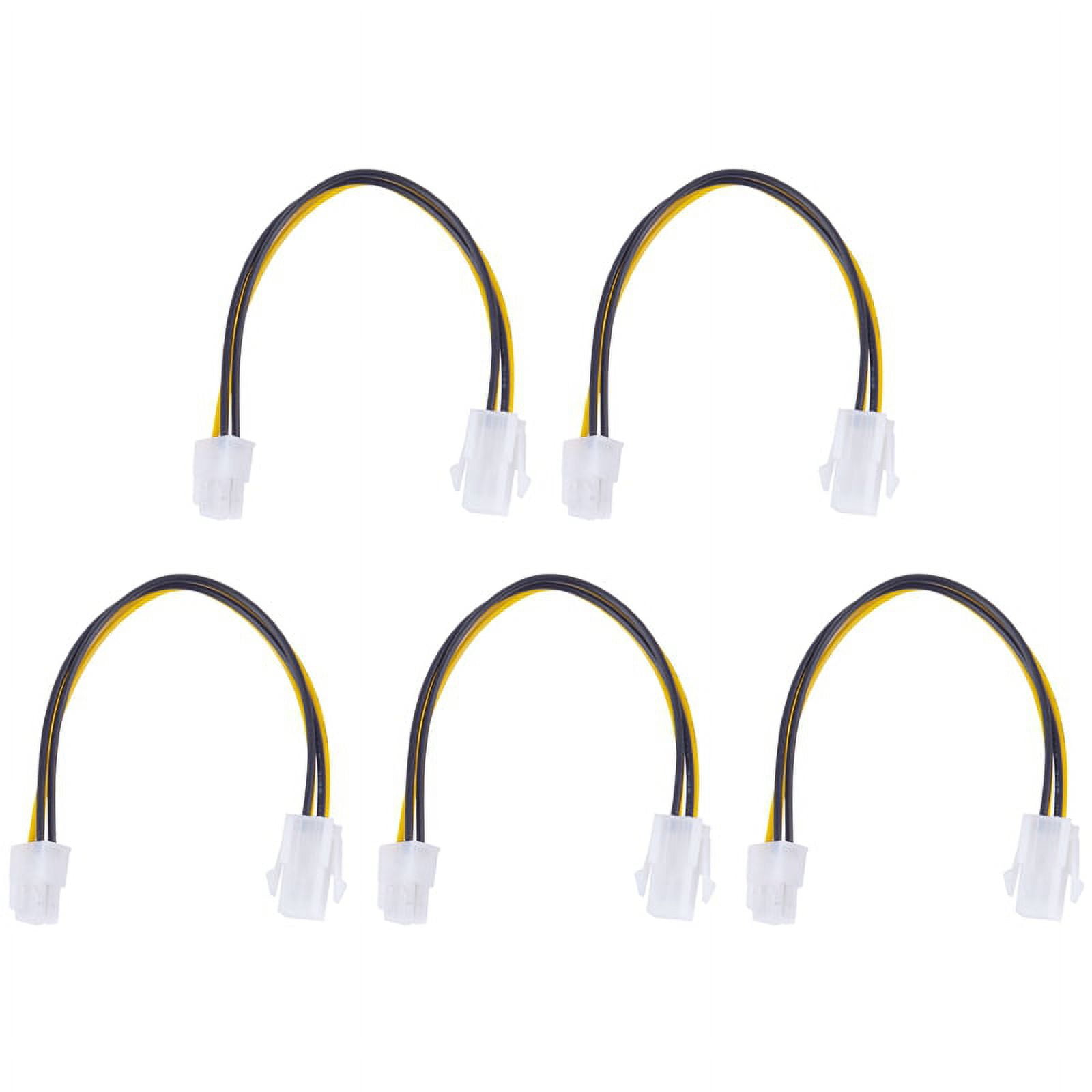 5 Pcs 20CM/8Inch 12V 4 Pin Male to 4 Pin P4 Female CPU Power Supply ...