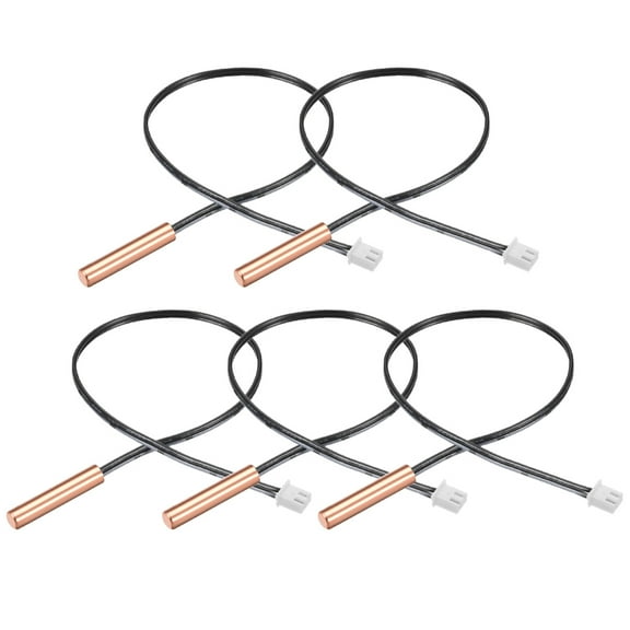 5 Pcs 20K NTC Thermistor Probe 15.7 Inch Copper Temperature Temp Sensor
