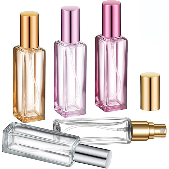 5 Pcs 20ml Perfume Bottles Empty Travel Refillable Mini Perfume Bottle Decanter Portable Leakproof Glass Atomizer Sprayer for Perfume Fine Mist Sprayer Travel Kit Makeup Spray Bottles Set