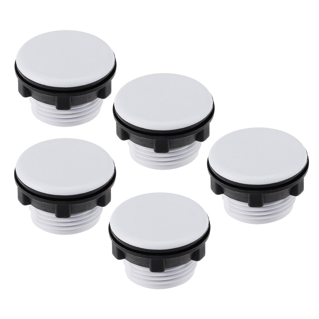 5 Pcs 22mm Black Gray Plastic Push Button Switch Hole Panel Plug ...
