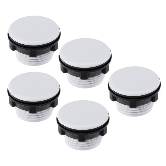 5 Pcs 22mm Black Gray Plastic Push Button Switch Hole Panel Plug