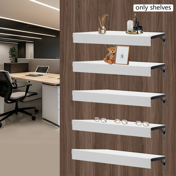 5 Pcs 24 x 16 Inch PVC Wire Rack Covers for Removable Closet, Foamed PVC Rack Cover, Pantry Shelves Covers for Bathroom Kitchen Shelving, White