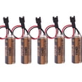 thumbnail image 1 of 5 Pcs 2600mAh Lithium Battery Replaces Fuji FDK CR8.LHC 17430, Toto CR8-LHC TH559EDV410R, TOTO THP3053 Back Up Batteries for Eco EFVS, Toto Flush Valves and Faucets (5 Pack), 1 of 5